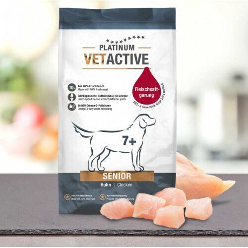 Platinum Pet Food & Care Vetactive Senior 5kg Trockenfutter ohne Gluten für ältere Hunde mit Huhn