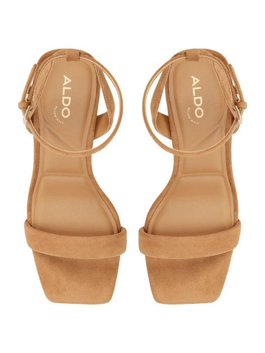 Damen Sandalen Wildleder Braune