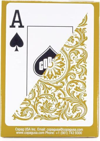 Elite Jumbo Τράπουλα 1τμχ Πλαστική για Poker Χρυσή