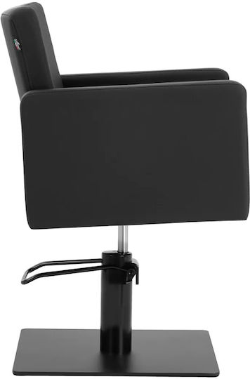 Gabbiano Hair Salon Chair Black with Adjustable Height and Hydraulic Lifting