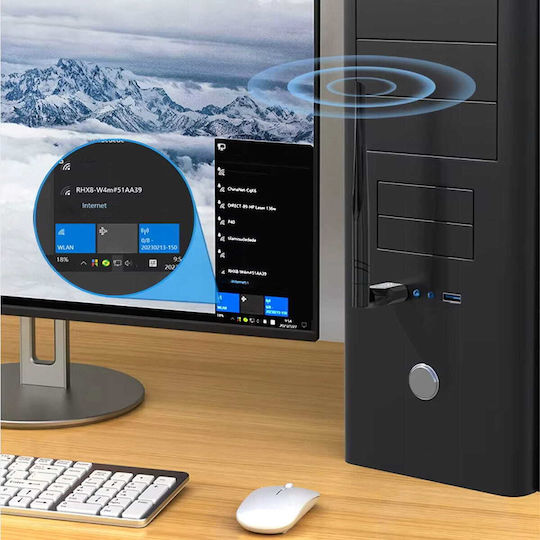 Zenwire USB Network Adapter with Wireless Wi-Fi Connection 650Mbps