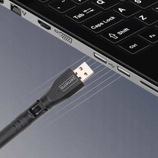 Zenwire USB Network Adapter with Wireless Wi-Fi Connection 650Mbps