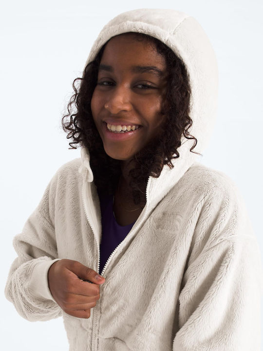 Fleece Επένδυση Παιδικό Φούτερ με Κουκούλα WHITE DUNE