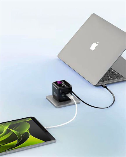 Mobile Origin Wireless Charger GaN With USB-A Output Port And USB-C Output Port 65W Quick Charge 2.0 / Quick Charge 3.0 Black PW3