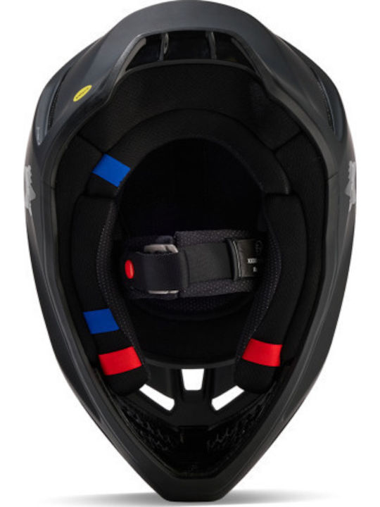Fox V3 Solid Black Motorcycle Helmet Motocross DOT / ECE 22.06