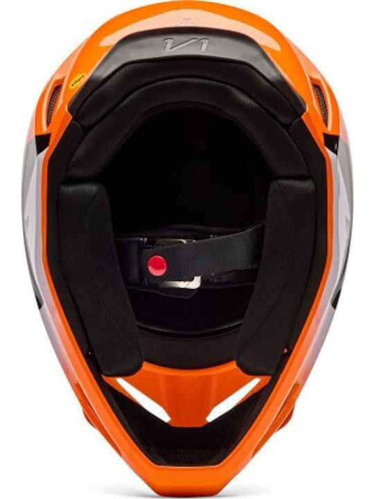 Fox V1 Shield Fluo Orange Κράνος Μηχανής Motocross ECE 22.06 / DOT
