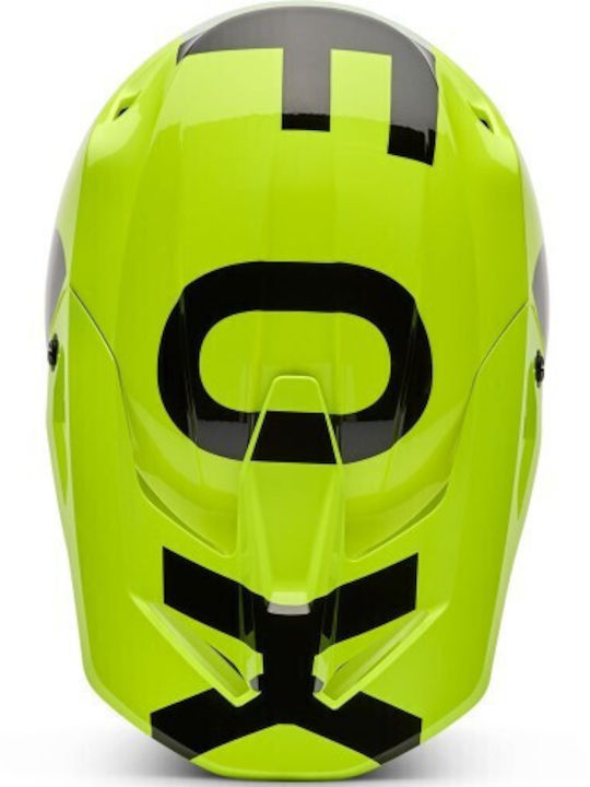 Fox V1 Shield Fluo Yellow Cască Moto Motocross ECE 22.06 / DOT