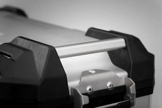 SW-Motech Aluminium Motorcycle Hard Side Case Right Trax ADV 37lt in Silver Colour