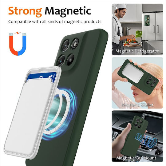 Solid Color Silicone Green Back Cover (Motorola Moto G57 Power 5g / G67 Power 5g)