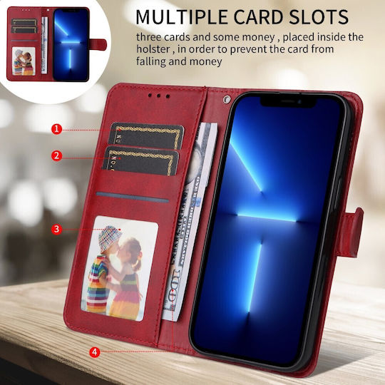 Basic Wallet Κόκκινο (Motorola Moto G57 Power 5g / G67 Power 5g)