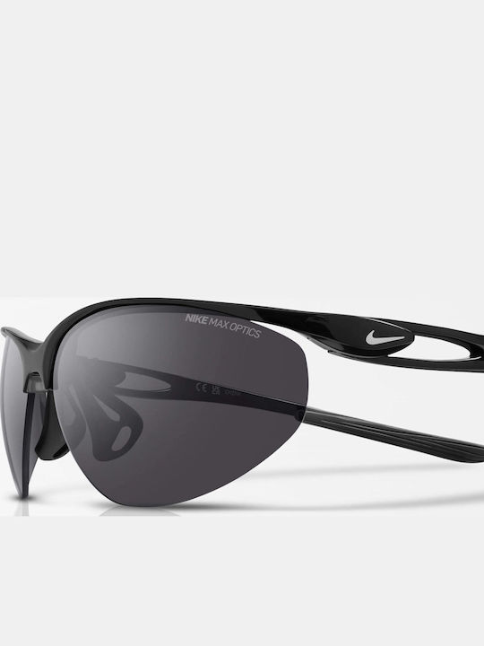 Nike Aerial Men's Sunglasses with Black Plastic Frame and Black Lens