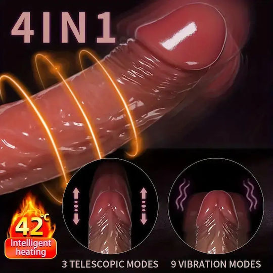 Kinksters Realistischer Vibrator mit Fernbedienung Braun