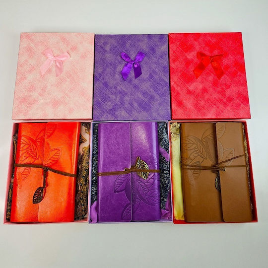 Gift Package 3 Sets Vintage Journal Elegant Scarf Assorted Designs