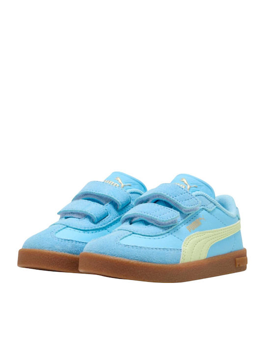 Club Ii Era V Ps Kids Sneakers with Hoop & Loop Closure Light Blue