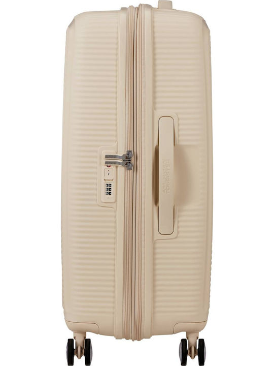 American Tourister Soundbox Medium Hard Suitcase Coconut Sand With 4 Wheels