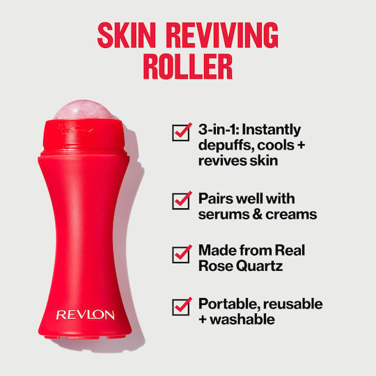 Revlon Mass Market Gesichtspflegewerkzeuge Onthego Gesicht-Roller aus Rosenquarz 1 Stück