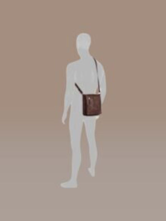 Leder Herren Tasche Schulter / Crossbody Braun