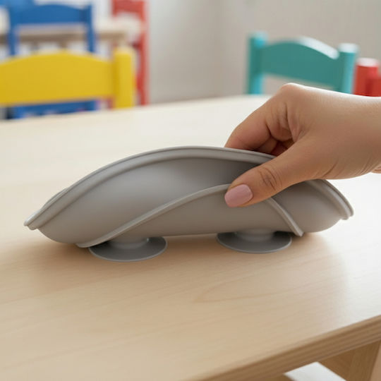 Bocioland Children's Silicone Food Plate Gray