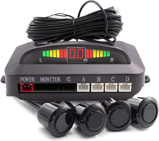 CarGuard Car Parking System and 4 Sensors 23.8mm in Black Color