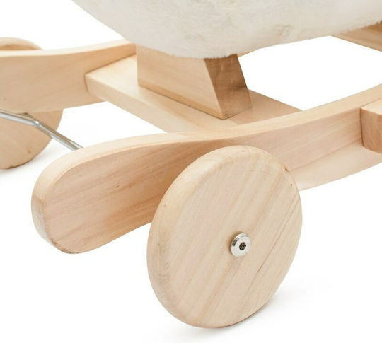 BabyMix Jucărie Leagăn Lebădă Pentru 10+ Luni Cu Roți Pentru Greutate Până La 30kg Albă
