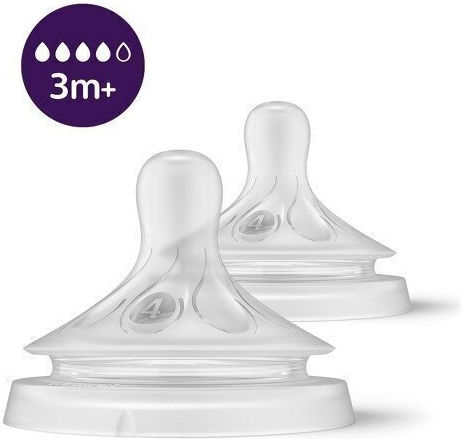 Philips Set Biberoane din Plastic Natural Anti-colici cu Tetină din Silicon pentru 3+ luni Alb 260ml 3 bucăți