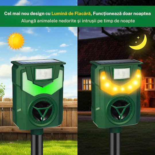 Dispozitiv Cu Ultrasunete Pentru Alungarea Rozătoarelor / Șerpilor Solar Dispozitiv Cu Ultrasunete Pentru Alungarea Rozătoarelor / Șerpilor Solar