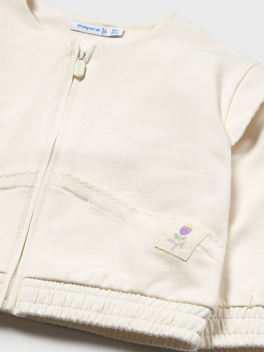 Kinder-Strickjacke Kapuzenpullover Baumwolle Beiges