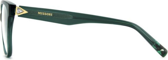 Missoni Brillengestelle mit Rezept Blau Tartaruga Clip-On Titanium