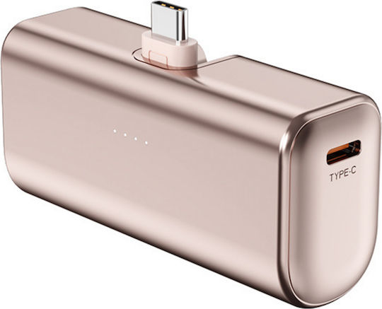 Voltres Power Bank 5000mAh 22.5W cu Port USB-C Auriu