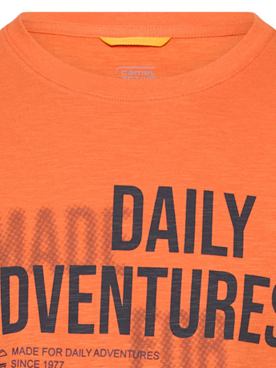 Herrenblusen Kurzarm T-Shirt Orange