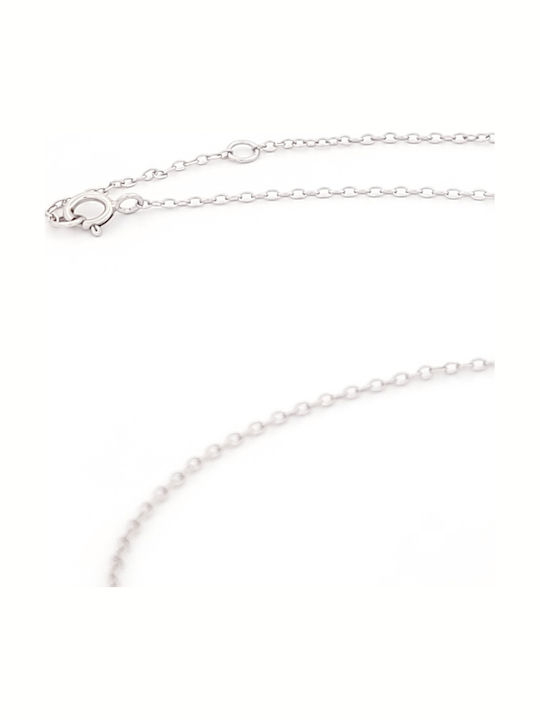 Silver Necklace with Zircon