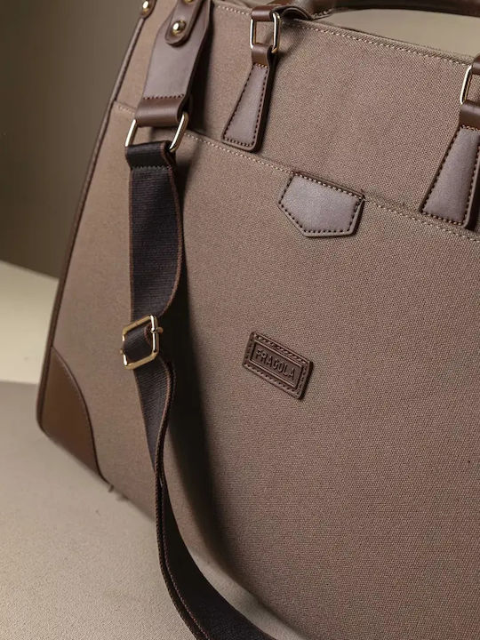 Stoff Damen Geldbörse Beige