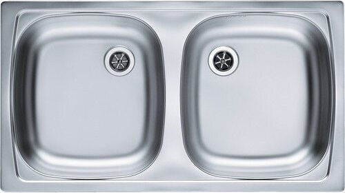 Alveus Drop-In Inox mit Wasserhahn M78xP43.5cm Graue Küchenspüle