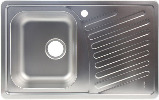 Alveus Drop-In Inox M81xP51cm Graue Küchenspüle