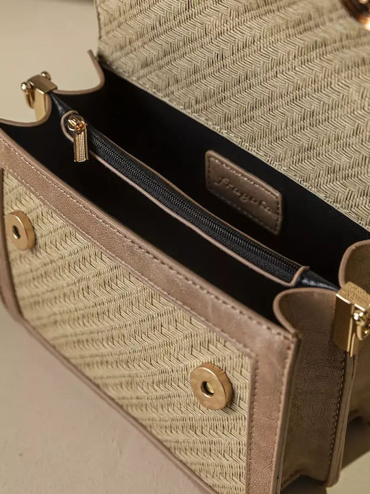 Ψάθινη Γυναικεία Τσάντα Χειρός Light Beige Straw