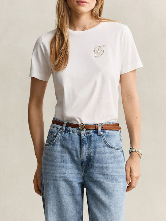 Gant Reg Tricou Damă Offwhite
