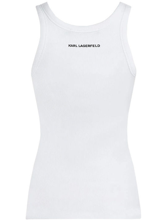 Logo Logo Women's Cotton Sleeveless White Blouse