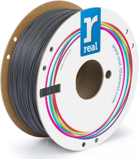Real Filament Robustes PLA 3D Drucker Filament 1,75mm Graues 1kg 1 Stück (Spule)