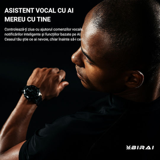 GloryFitPro Αδιάβροχο Smartwatch με Παλμογράφο (Μαύρο)
