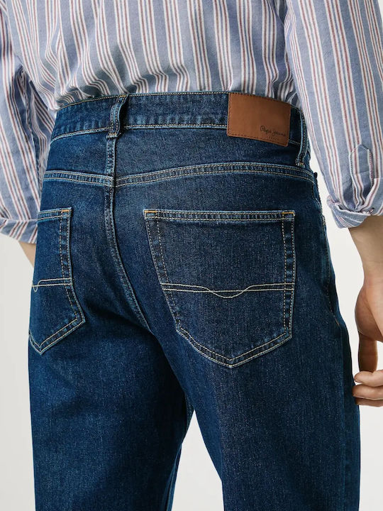 Pepe Jeans Stanley Ανδρικό Παντελόνι Τζιν Ελαστικό Regular Fit Tapered Μπλε