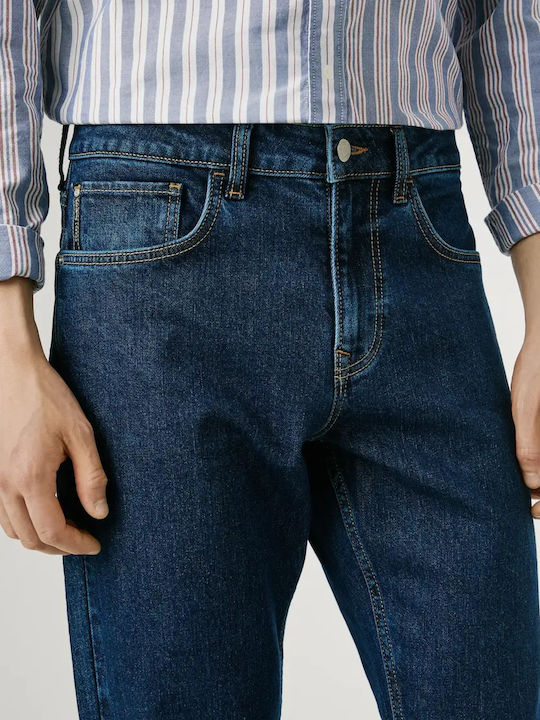 Stanley Men's Elastic Jeans Pants With Regular Tapered Fit Blue