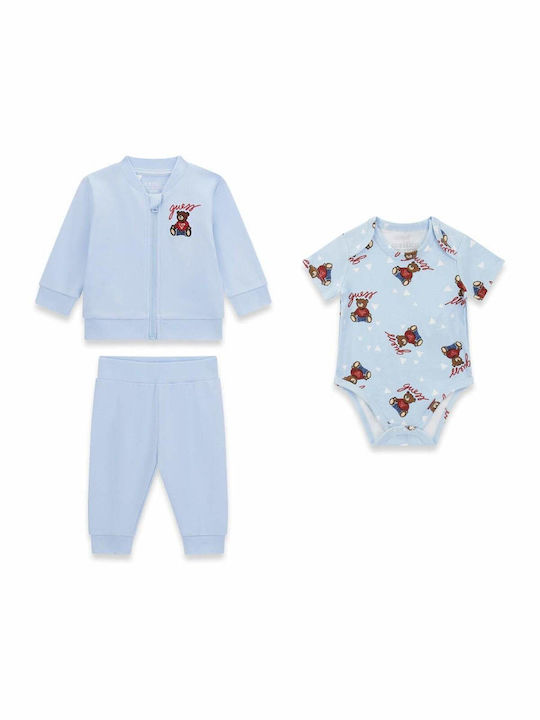 Guess Set Bodysuit with Pants Light Blue