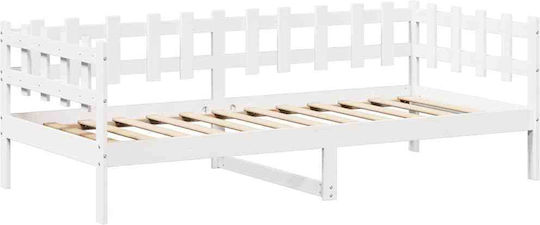 Kinderbett - Schlafsofa Einzel Weiß für Matratze 80x200cm