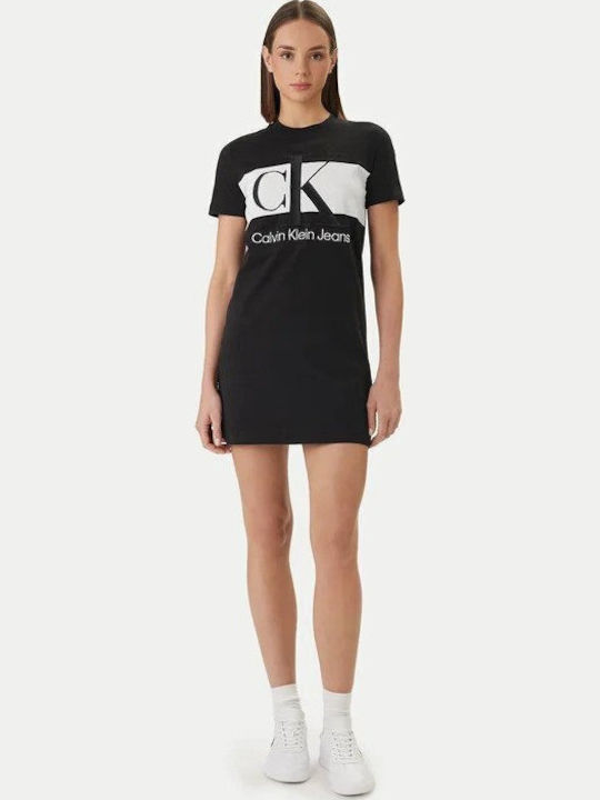 Summer Mini T-Shirt Dress Black