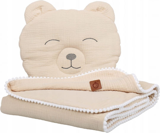 BabyMam Pătură Pepinieră Swaddling 100% Bumbac Bej Cu Animal 73x96cm