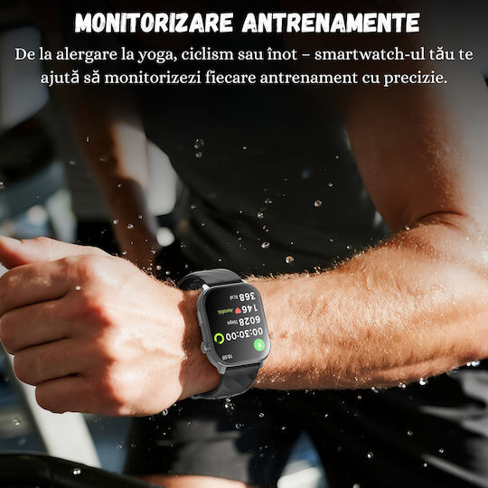 Active VLC211 Smartwatch με Παλμογράφο (Γκρι - Large)