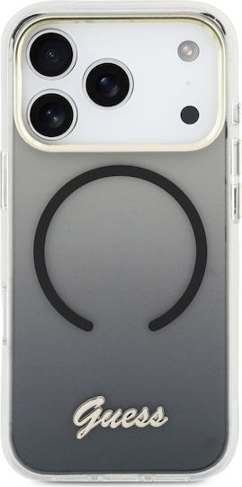 Guess Guess Iml Gradient Script Umschlag Rückseite Kunststoff / Silikon Schwarz für iPhone 17 Pro