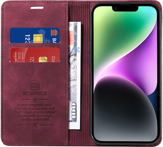 Betopnice 003 Book Burgundy (Motorola Moto G57 Power 5G / G67 Power 5G)