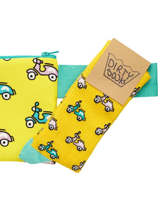 Dirty Socks Κάλτσες Yellow Vespa