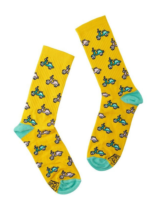 Dirty Socks Κάλτσες Yellow Vespa